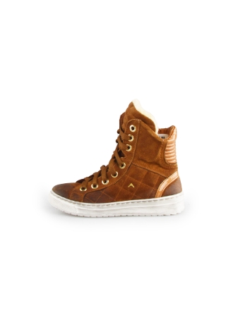 Vera Pelle Hoge sneakers Bruin 185280