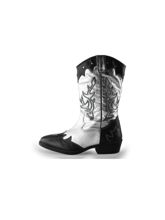 Apples & Pears Cowboy laarzen Zilver 218114