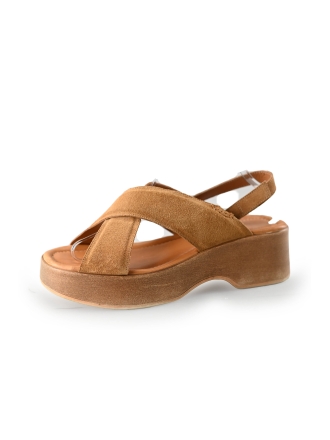 Manfield Sandalen Bruin 236294