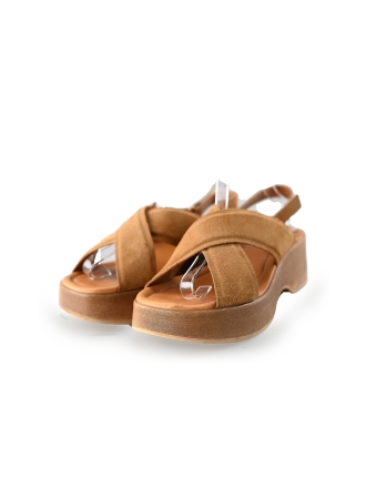 Manfield Sandalen Bruin 236294