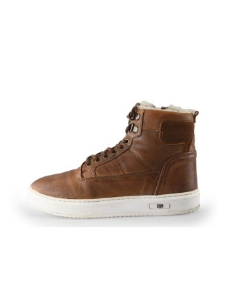 Muyters Hoge sneakers Cognac 250671
